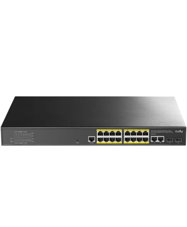 Cudy GS2018PS2 Managed L2 PoE+ Switch με 16 Θύρες Gigabit (1Gbps) Ethernet και 2 SFP Θύρες GS2018PS2-200W