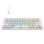 Havit KB877L Gaming Μηχανικό Πληκτρολόγιο 60% με Custom διακόπτες και RGB φωτισμό (Αγγλικό US) Λευκό - Image 2
