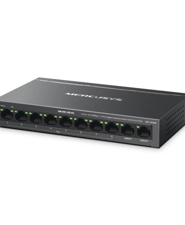 Mercusys MS110CMP v1 L2 PoE+ Switch με 8 Θύρες Gigabit (1Gbps) Ethernet