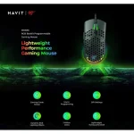 Havit MS1036 RGB Gaming Ποντίκι 7200 DPI Μαύρο - Image 3