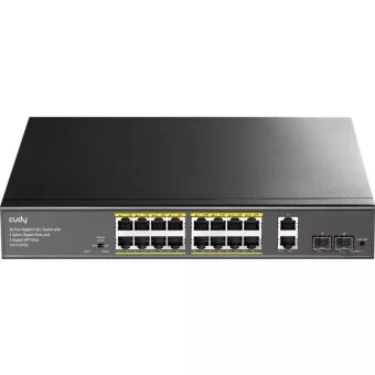Cudy GS1018PS2 Unmanaged L2 PoE+ Switch με 16 Θύρες Gigabit (1Gbps) Ethernet και 2 SFP Θύρες
