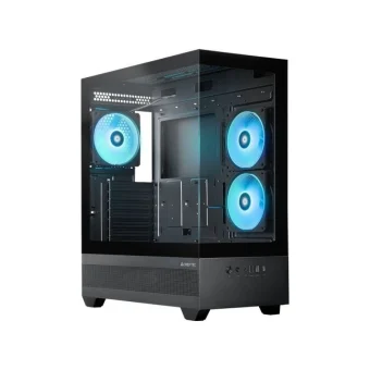 Chieftec VISTA Gaming Midi Tower Κουτί Υπολογιστή με Πλαϊνό Παράθυρο και ARGB Φωτισμό Μαύρο GT-01B-OP