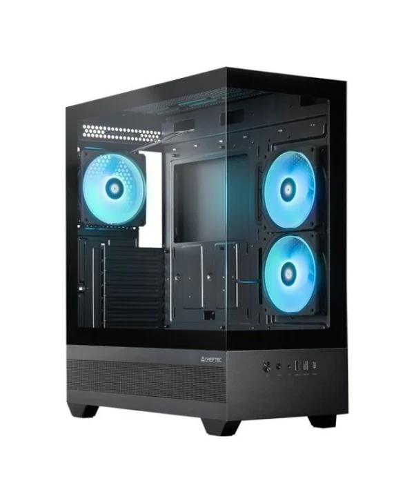Chieftec VISTA Gaming Midi Tower Κουτί Υπολογιστή με Πλαϊνό Παράθυρο και ARGB Φωτισμό Μαύρο GT-01B-OP