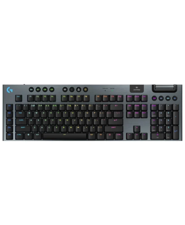 Logitech G915 X Lightspeed Ασύρματο Gaming Μηχανικό Πληκτρολόγιο με GL Clicky διακόπτες και RGB φωτισμό (Αγγλικό US) 920-012709