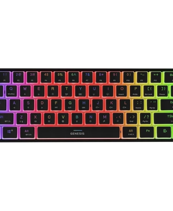 Genesis Thor 660 G2 Gaming Μηχανικό Πληκτρολόγιο 60% με Gateron Red διακόπτες και RGB φωτισμό (Αγγλικό US) NKG-1916
