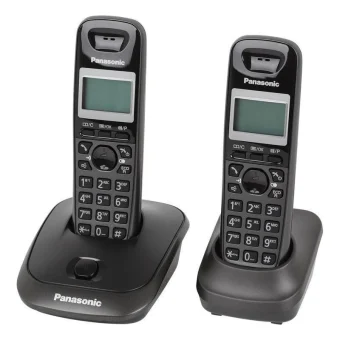 Panasonic KX-TG2512 Ασύρματο Τηλέφωνο Duo Μαύρο KX-TG2512PDT