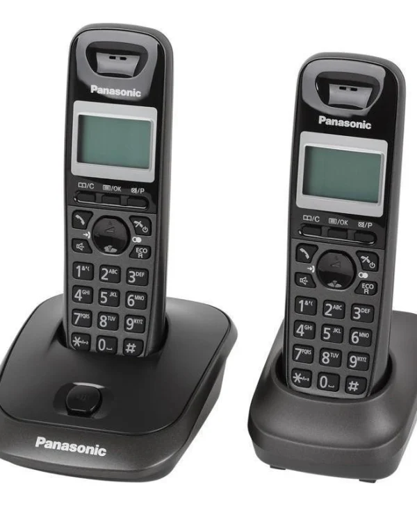 Panasonic KX-TG2512 Ασύρματο Τηλέφωνο Duo Μαύρο KX-TG2512PDT