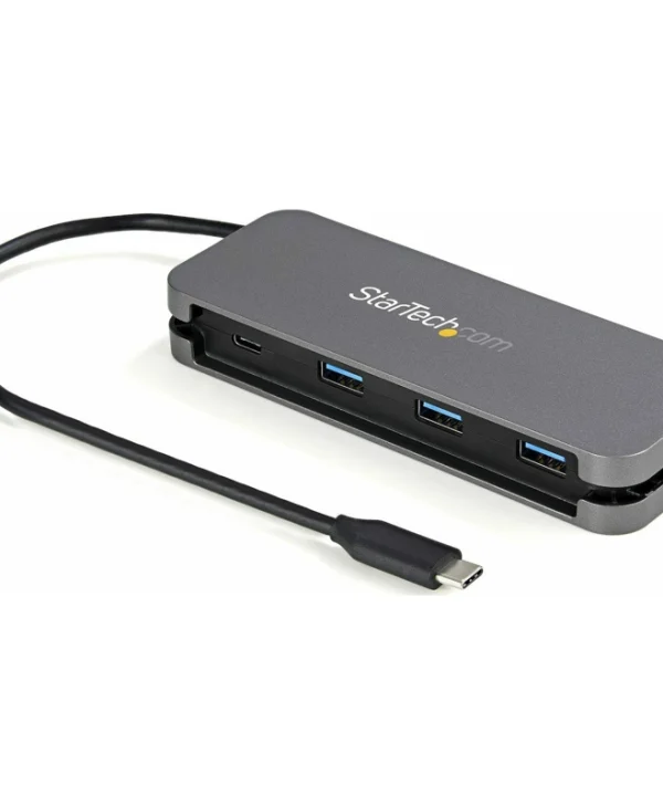 StarTech USB 3.0 Hub 4 Θυρών με σύνδεση USB-C Ασημί HB30CM3A1CB