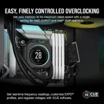 Corsair Vengeance White DDR5 32GB RAM με 2x16GB Modules και Ταχύτητα 6400 για Desktop CMK32GX5M2B6400Z36W - Image 4