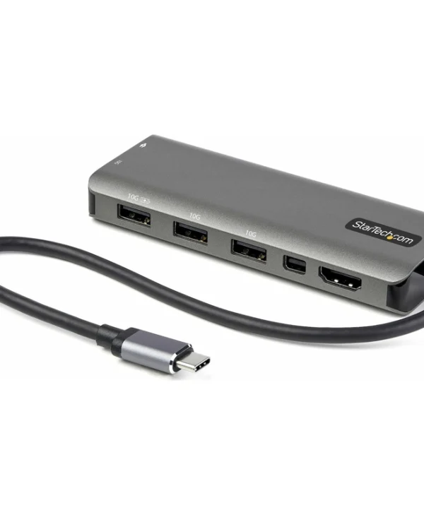 StarTech USB-C Docking Station με HDMI/DisplayPort 4K PD Ethernet και συνδεση 2 Οθονών Ασημί (DKT31CMDPHPD)