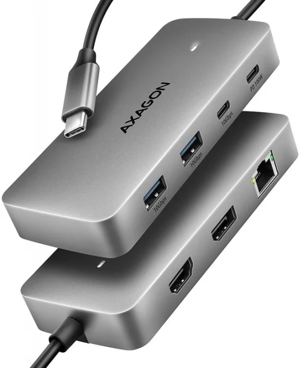 Axagon USB-C Docking Station με HDMI 4K PD Ethernet Γκρι (HMC-CUB83X2)