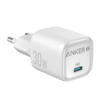 Anker Φορτιστής Χωρίς Καλώδιο GaN με Θύρα USB-C 30W Power Delivery Λευκός (Zolo) A2698G21
