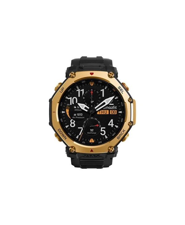 Amazfit T-Rex 3 Pro Titanium 44mm Αδιάβροχο Smartwatch (Μαύρο / Χρυσό) W2548GL1N