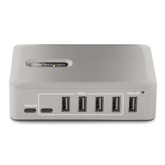 StarTech USB 3.2 Hub 10 Θυρών με σύνδεση USB-C & Θύρα Φόρτισης και Εξωτερική Παροχή Ρεύματος Ασημί 10G8A2CS-USB-C-HUB
