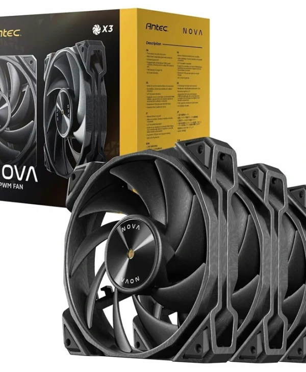 Antec NOVA 120 Case Fan με Χωρίς Led Φωτισμό και Σύνδεση 4-Pin PWM 3τμχ 0-761345-40051-0