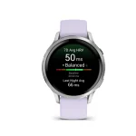 Garmin Venu 4 Stainless Steel 41mm Αδιάβροχο Smartwatch με Παλμογράφο (Silver with Periwinkle) 010-03013-01 - Image 4