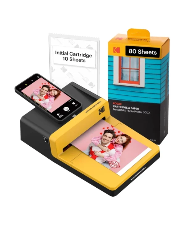 Kodak Dock Era Yellow 4PAss Inkjet Εκτυπωτής για Φωτογραφίες με Bluetooth KOPRIPD600Y KOPRID600Y