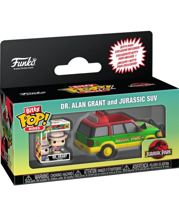 Funko Bitty Pop! Rides: Jurassic Park - Dr. Alan Grant and Jurassic SUV 90113