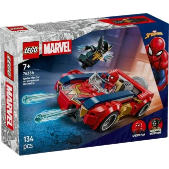 LEGO Marvel Spider-Man Car vs. Venomized Wolverine για 7+ ετών Ετών 134τμχ 76336