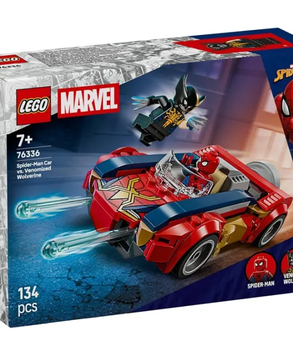 LEGO Marvel Spider-Man Car vs. Venomized Wolverine για 7+ ετών Ετών 134τμχ 76336