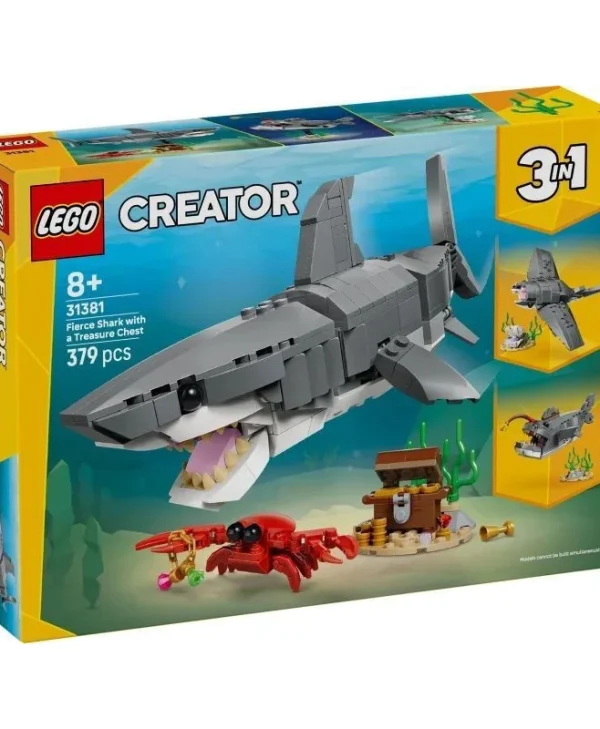 LEGO Creator 3-in-1 Fierce Shark with a Treasure Chest για 8+ ετών Ετών 379τμχ 31381
