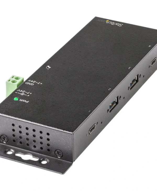StarTech Metal Industrial USB 3.1 Hub 4 Θυρών με σύνδεση USB-A και Εξωτερική Παροχή Ρεύματος HB31C2A2CME
