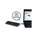 StarTech USB-A Docking Station με HDMI/DisplayPort 4K PD Ethernet και συνδεση 2 Οθονών Μαύρο (USB3DOCKHDPC) - Image 8