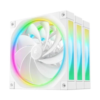 Deepcool FL14R Case Fan 140mm με ARGB Φωτισμό και Σύνδεση 4-Pin PWM 3τμχ Λευκό R-FL14R-WHAPN3-G
