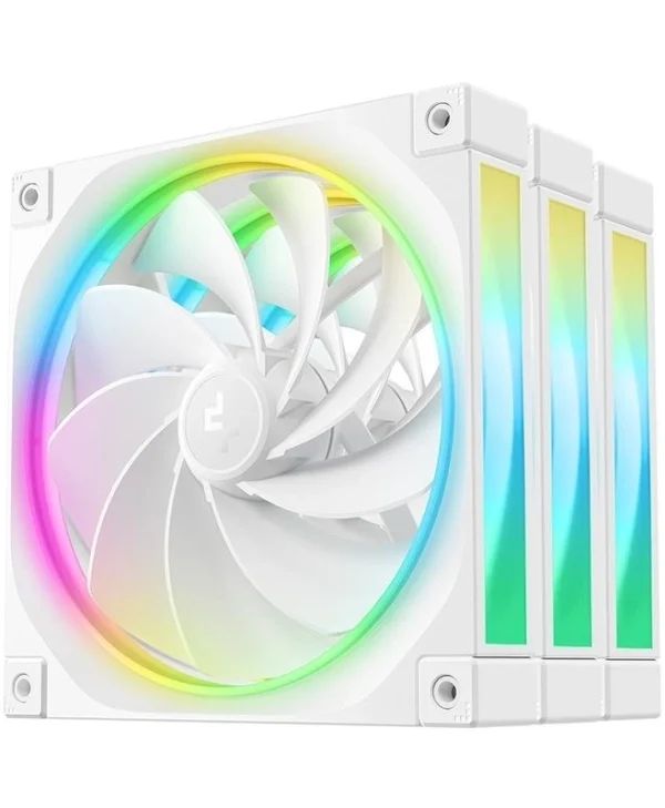 Deepcool FL14R Case Fan 140mm με ARGB Φωτισμό και Σύνδεση 4-Pin PWM 3τμχ Λευκό R-FL14R-WHAPN3-G