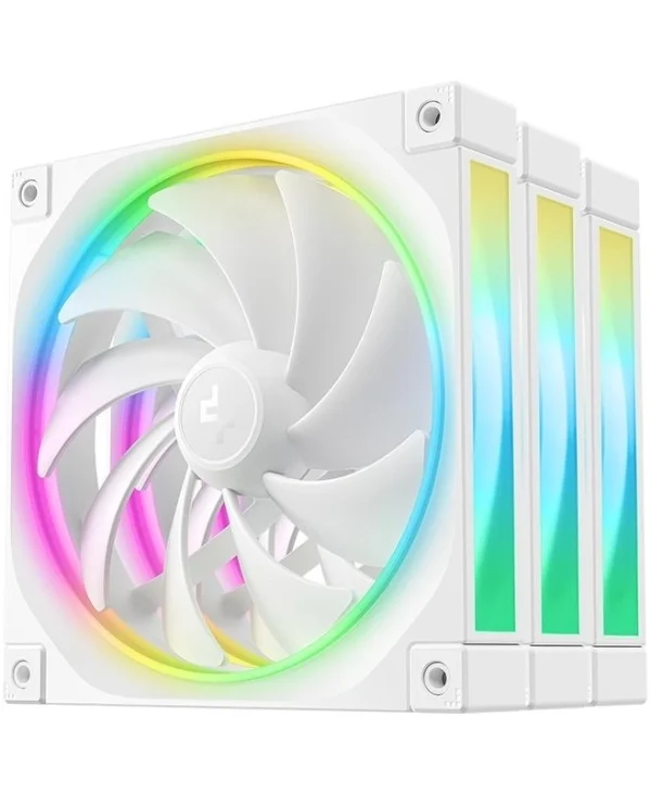 Deepcool FL14 Case Fan 140mm με ARGB Φωτισμό και Σύνδεση 4-Pin PWM 3τμχ Λευκό R-FL14-WHAPN3-G