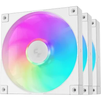 Deepcool Fd14 Case Fan 140mm με ARGB Φωτισμό και Σύνδεση 3-Pin / 4-Pin PWM 3τμχ Λευκό R-FD14-WHAPN3-G