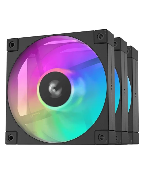 Deepcool FD12 Case Fan 120mm με ARGB Φωτισμό και Σύνδεση 4-Pin PWM 3τμχ R-FD12-BKAPN3-G