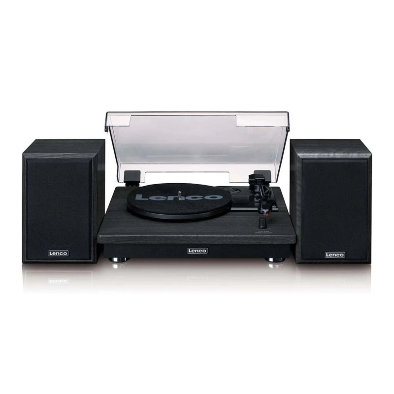 1 Lenco LS-100 LS100BK Πικάπ με Belt Drive, Προενίσχυση και Ενσωματωμένα Ηχεία Μαύρο - Image 1