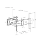 Gembird WM-120ST-01 Βάση Τηλεόρασης Τοίχου με Βραχίονα έως 120" - Image 4