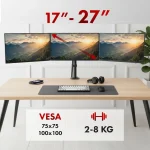 Maclean Energy Βάση Γραφείου για 3 Οθόνες έως 27" με Βραχίονα (MC-137) - Image 9