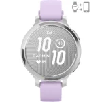 Garmin Lily 2 Aluminium 35mm Αδιάβροχο Smartwatch με Παλμογράφο (Silver/Jasmine Purple) 010-02891-01