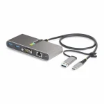 StarTech USB-A / USB-C Docking Station με 4K PD Ethernet Ασημί (5G2A1SGBB-USB-C-HUB)