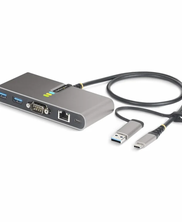 StarTech USB-A / USB-C Docking Station με 4K PD Ethernet Ασημί (5G2A1SGBB-USB-C-HUB)