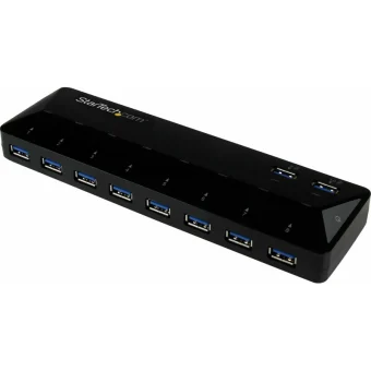 StarTech USB 3.0 Hub 10 Θυρών με σύνδεση USB-A & Θύρα Φόρτισης και Εξωτερική Παροχή Ρεύματος ST103008U2C