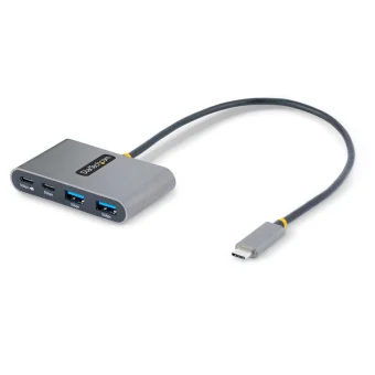 StarTech USB 3.2 Hub 4 Θυρών με σύνδεση USB-C & Θύρα Φόρτισης Γκρι 5G2A2CPDB-USB-C-HUB