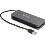 StarTech USB 3.0 Hub 4 Θυρών με σύνδεση USB-A Ασημί HB30AM4AB