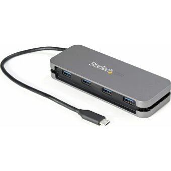 StarTech USB 3.0 Hub 4 Θυρών με σύνδεση USB-C Ασημί HB30CM4AB