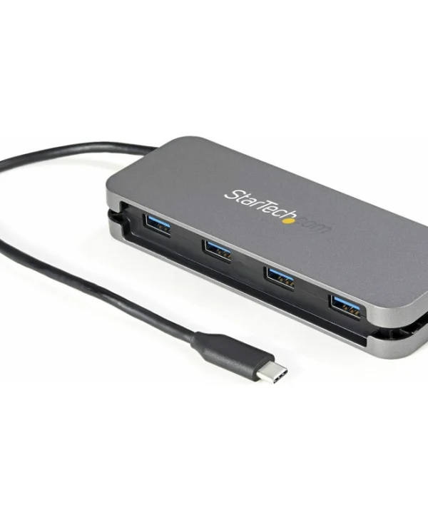 StarTech USB 3.0 Hub 4 Θυρών με σύνδεση USB-C Ασημί HB30CM4AB