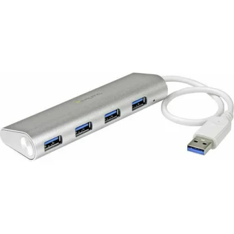 StarTech USB 3.0 Hub 4 Θυρών με σύνδεση USB-A Ασημί ST43004UA