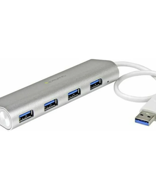 StarTech USB 3.0 Hub 4 Θυρών με σύνδεση USB-A Ασημί ST43004UA