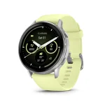 Garmin Venu 4 Stainless Steel 45mm Αδιάβροχο Smartwatch με Παλμογράφο (Silver with Citron) 010-03014-02
