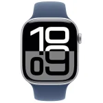 Apple Watch Series 10 Aluminium 46mm Αδιάβροχο με Παλμογράφο (Silver με Denim Sport Band (M/L)) MWWM3QF/A - Image 2