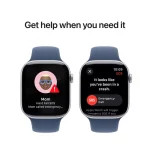 Apple Watch Series 10 Aluminium 46mm Αδιάβροχο με Παλμογράφο (Silver με Denim Sport Band (M/L)) MWWM3QF/A - Image 6