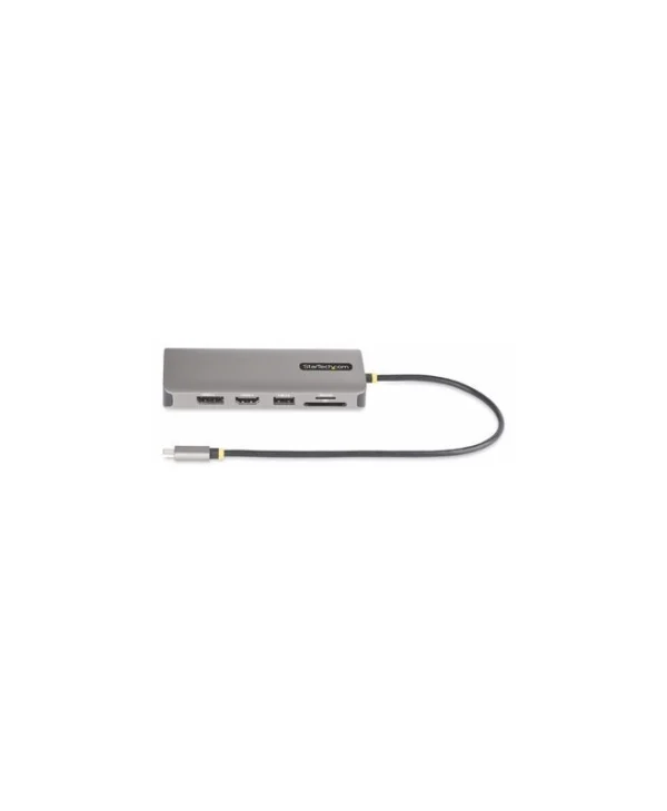 StarTech USB-C Docking Station με HDMI/DisplayPort 4K PD Ethernet και σύνδεση 3 Οθονών Ασημί (154B-USBC-MULTIPORT)