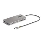 StarTech USB-C Docking Station με HDMI/DisplayPort 4K PD Ethernet και σύνδεση 3 Οθονών Ασημί (154B-USBC-MULTIPORT) - Image 2